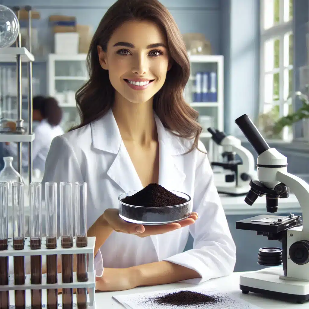 DALL·E 2026-02-04 16.05.12 - A bright, modern research laboratory filled with natural light. At the center stands a confident, beautiful female researcher in a white lab coat, hol